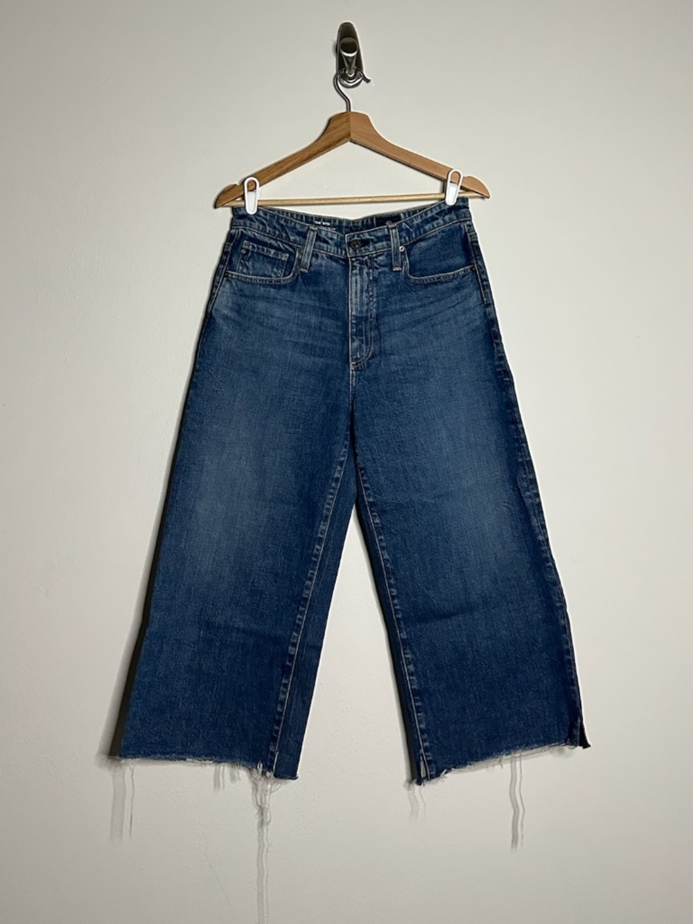 AG Adriano Goldschmied "The Etta" High Rise Wide Leg Crop Jeans Size 29
